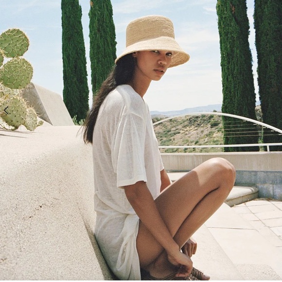 Lack Of Color Straw Bucket Hat Sz S - Picture 2 of 8